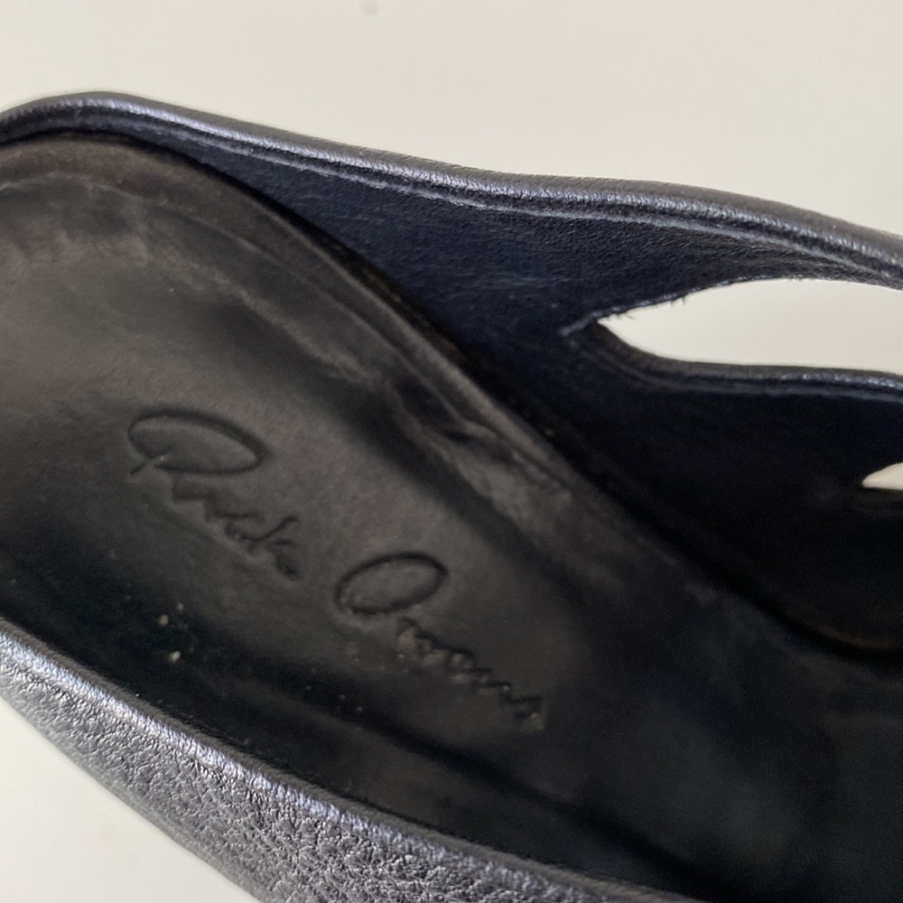 Rick Owens Spring 2011 leather knotted wedge mules sandals size 36 - Picture 8 of 17